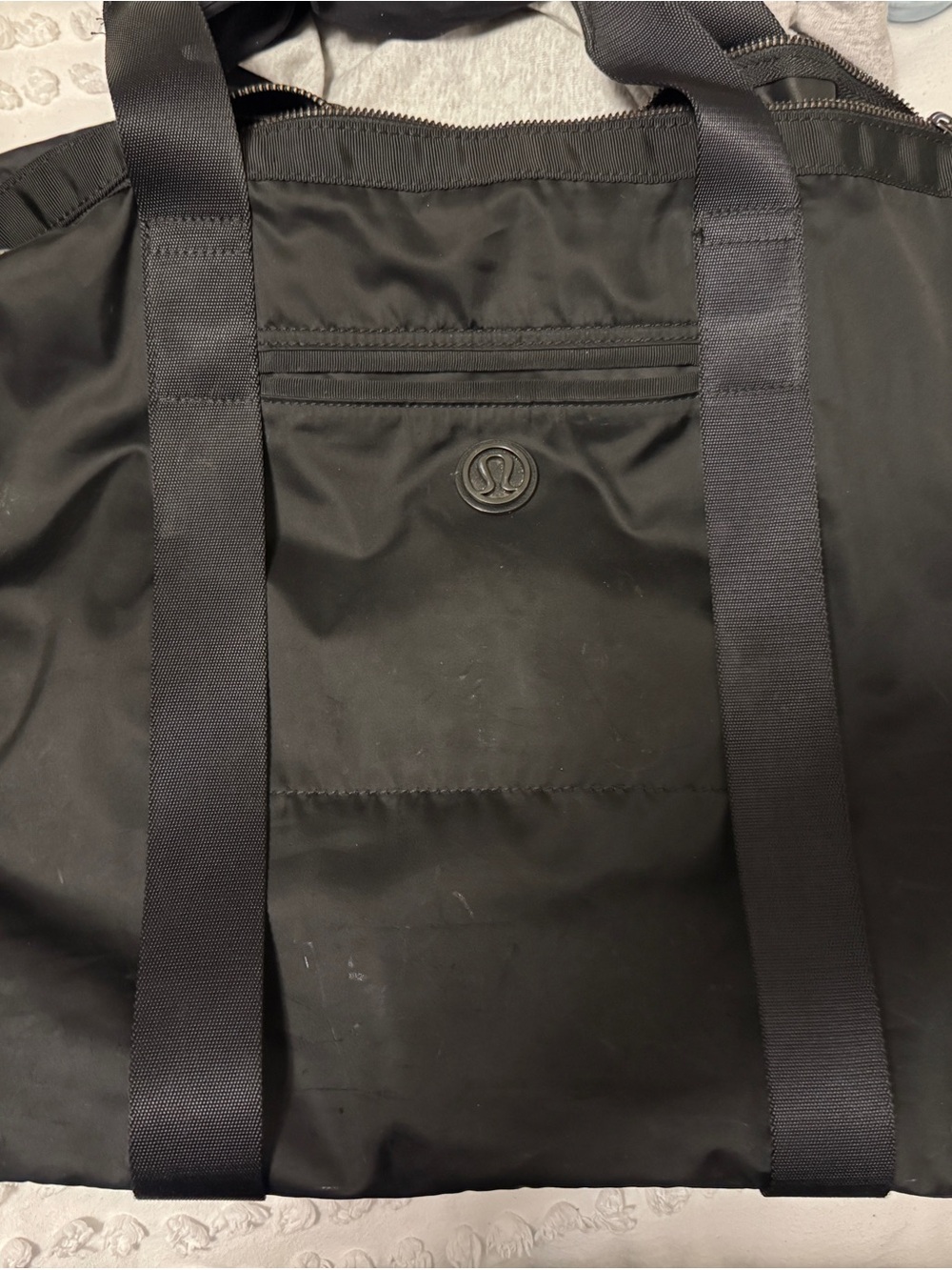 lululemon athletica Black Men's Duffel Tote with Front Zip Pocket